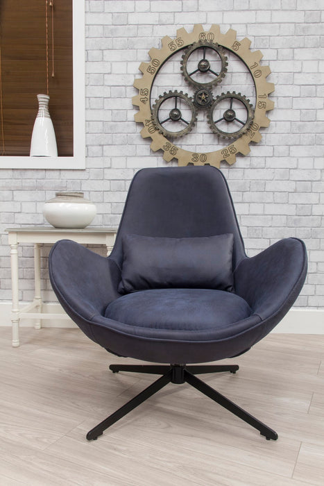 Swirl Swivel Chair - Denim