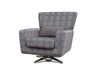 Poppy Swivel Chair / Footstool & Cushions - Grey