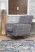 Poppy Swivel Chair / Footstool & Cushions - Grey