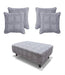 Poppy Swivel Chair / Footstool & Cushions - Grey