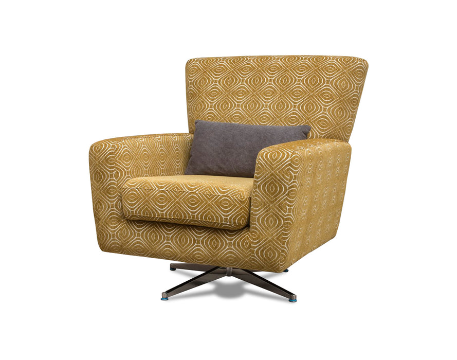 Poppy Swivel Chair / Footstool & Cushions - Ochre