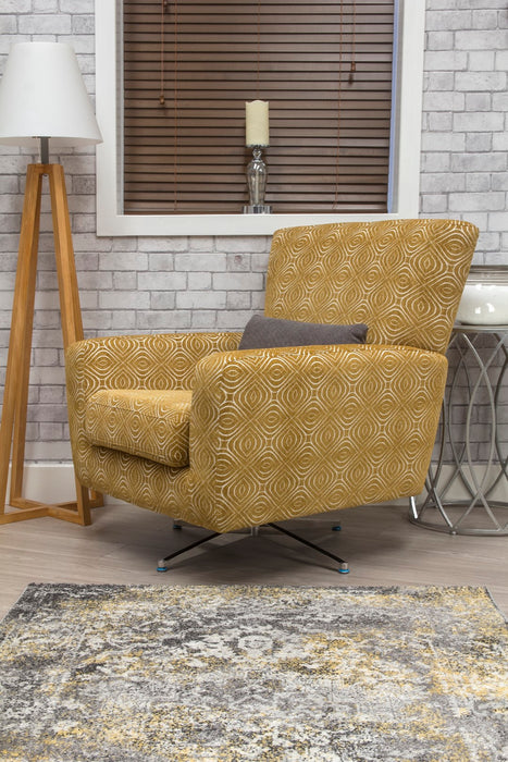 Poppy Swivel Chair / Footstool & Cushions - Ochre