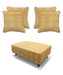 Poppy Swivel Chair / Footstool & Cushions - Ochre