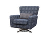 Poppy Swivel Chair / Footstool & Cushions - Navy