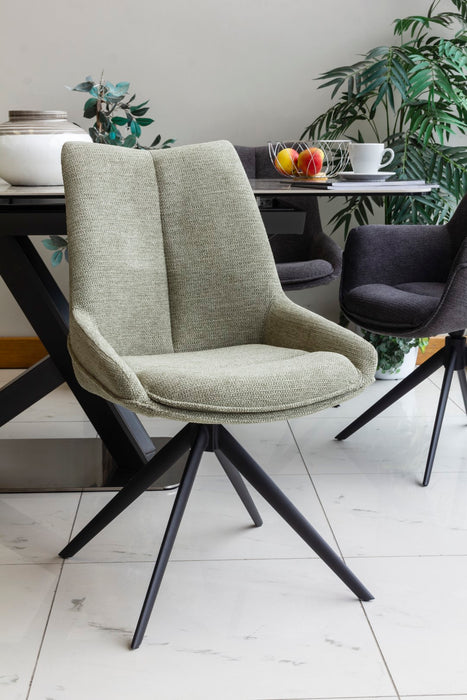 Arco Fixed Dining Chair - Green