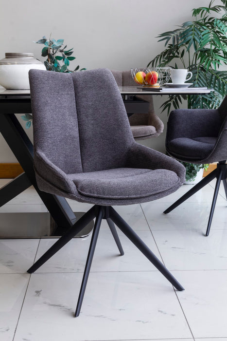Arco Fixed Dining Chair - Grey