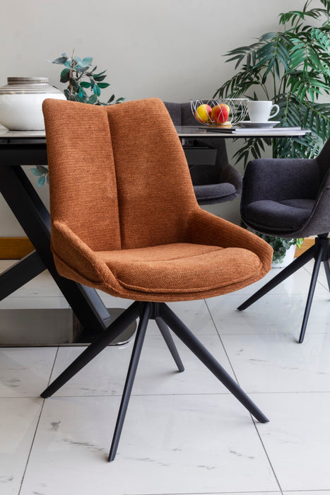 Arco Fixed Dining Chair - Pumpkin