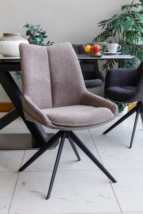 Arco Fixed Dining Chair - Taupe