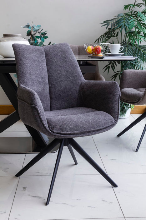 Arco Swivel Arm Chair - Grey