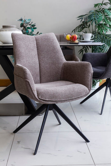 Arco Swivel Arm Chair - Taupe