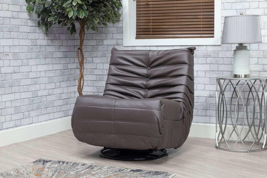 Capri Swivel Rocker Recliner - Dark Grey