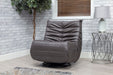Capri Swivel Rocker Recliner - Dark Grey