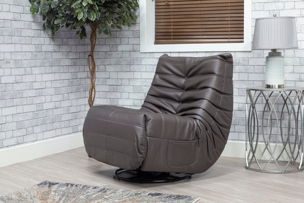 Capri Swivel Rocker Recliner - Dark Grey