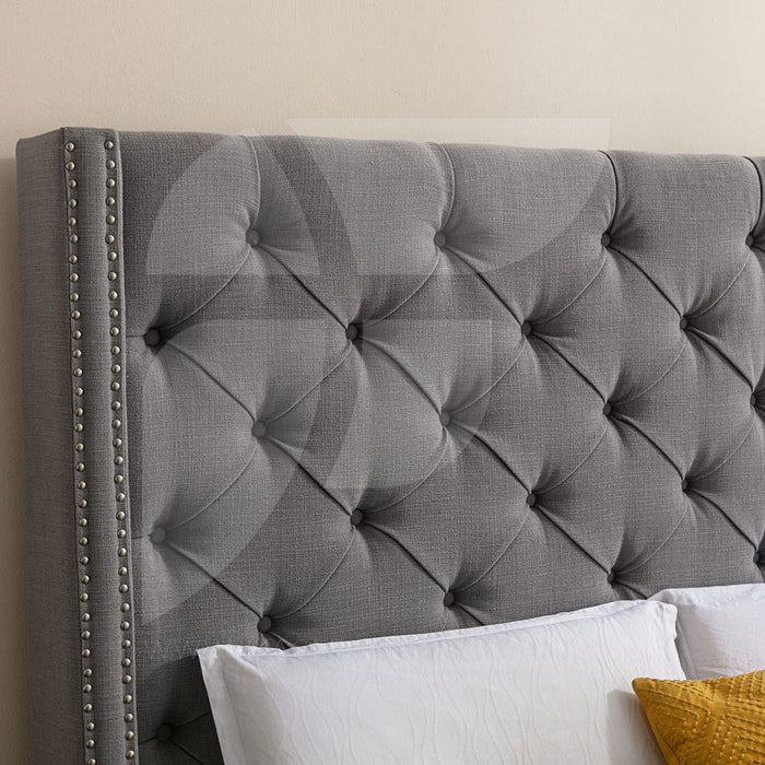 Chelsea 6ft Bed Dark Grey Linen