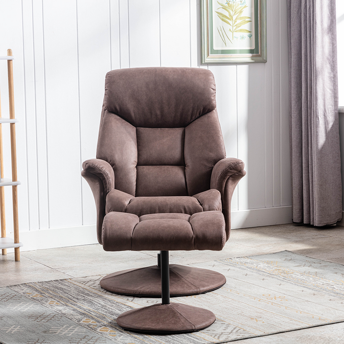 Kenmare Chair & Footstool - Chestnut