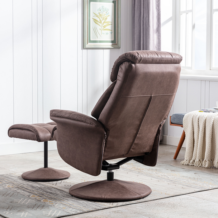 Kenmare Chair & Footstool - Chestnut
