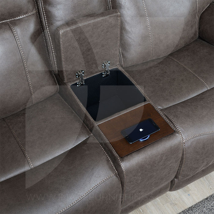 Glenwood 2P Loveseat w/console & wireless charger