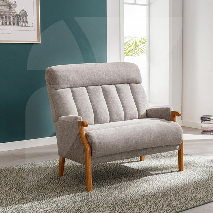 Blaze Fireside Loveseat Silver