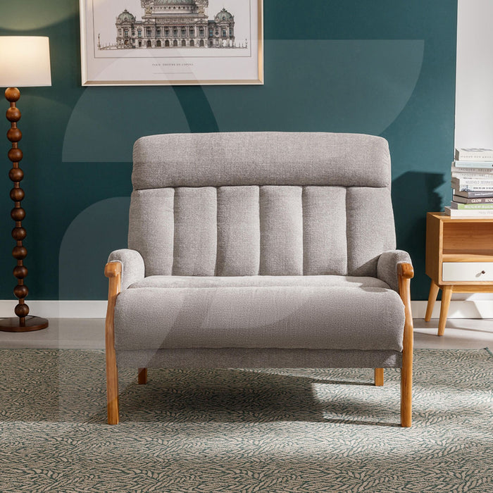 Blaze Fireside Loveseat Silver