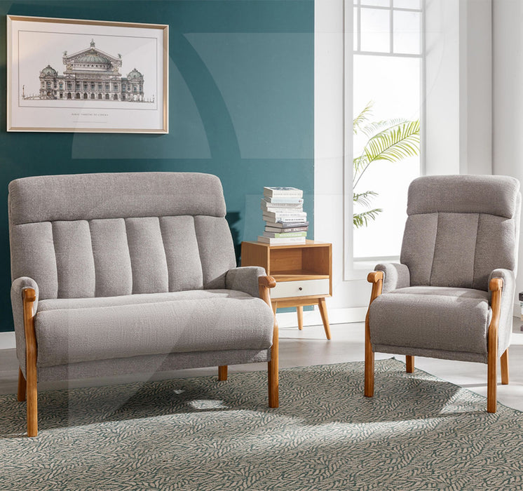 Blaze Fireside Loveseat Silver
