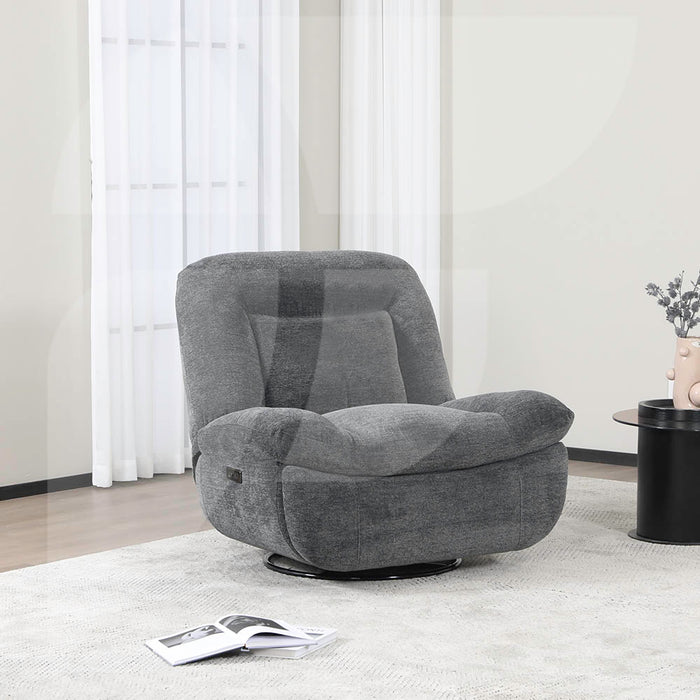 Ebba Reclining Chair Dark Grey