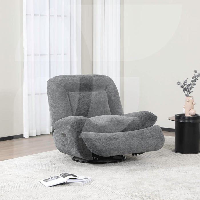 Ebba Reclining Chair Dark Grey