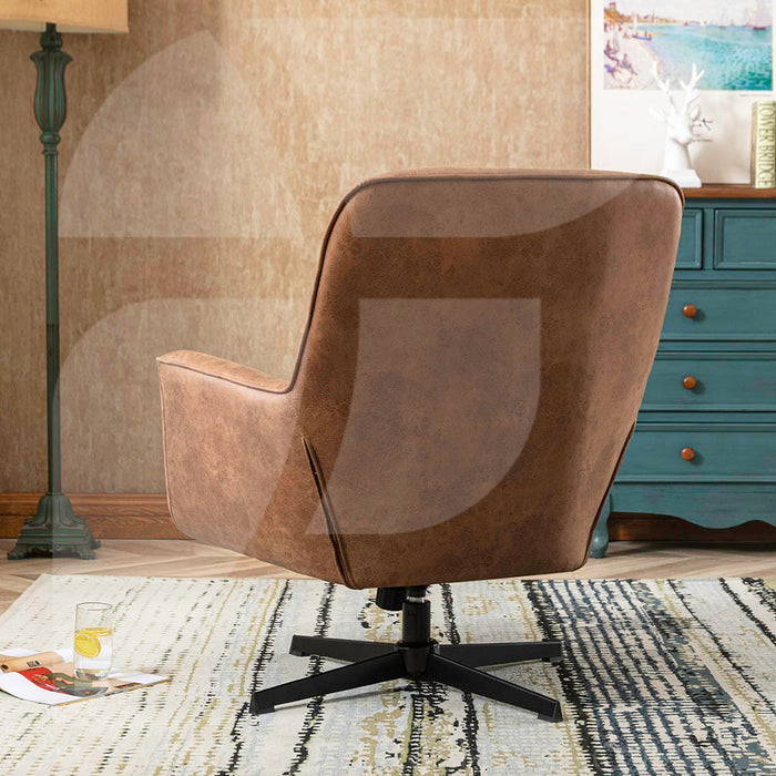 Felicia Swivel Chair Saddle Tan