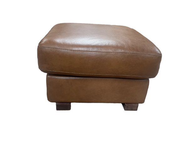 Aurora Leather Ottoman Tan