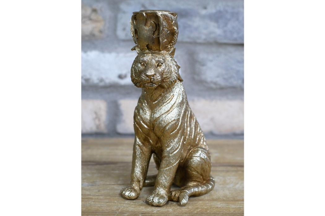 Sitting Tiger Candle Holder