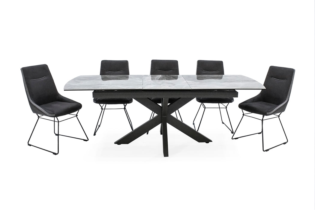 Valerius 1700/2200 Dining Table Grey