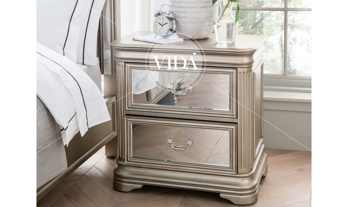 Jessica Bedside Table Champagne