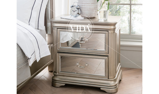 Jessica Bedside Table Champagne