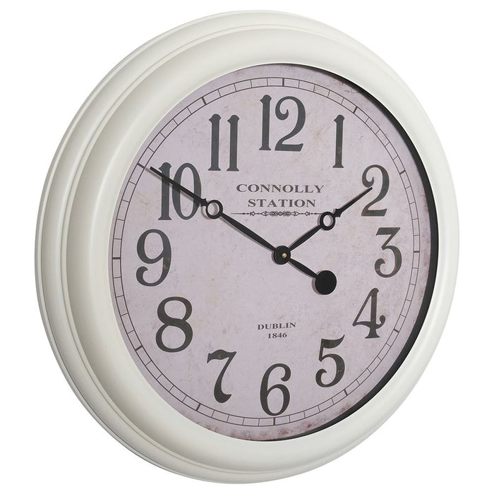 Connolly Station Cream Wall Clock – 63cm