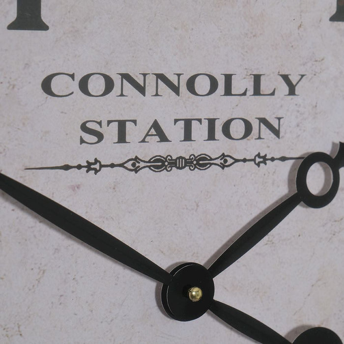 Connolly Station Cream Wall Clock – 63cm