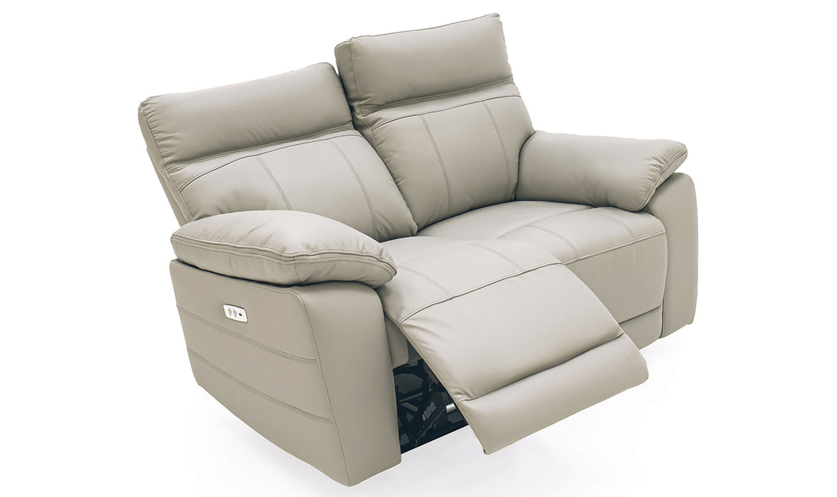 Positano 2 Seater Electric Recliner Light Grey