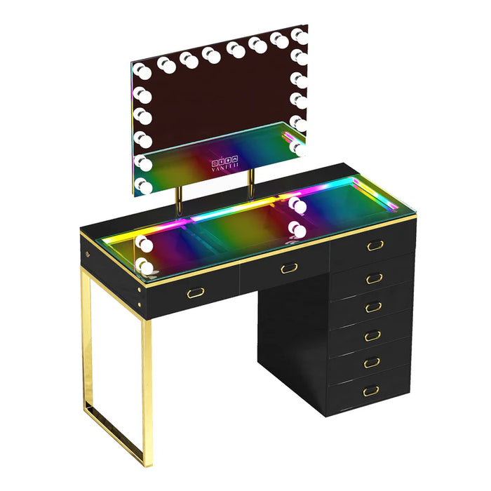 Chelsea Vanity Set with Hollywood Music Mirror