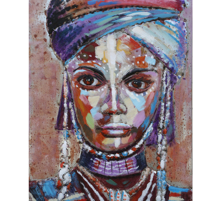 Beautiful Aboriginal Woman-Metal Wall Art