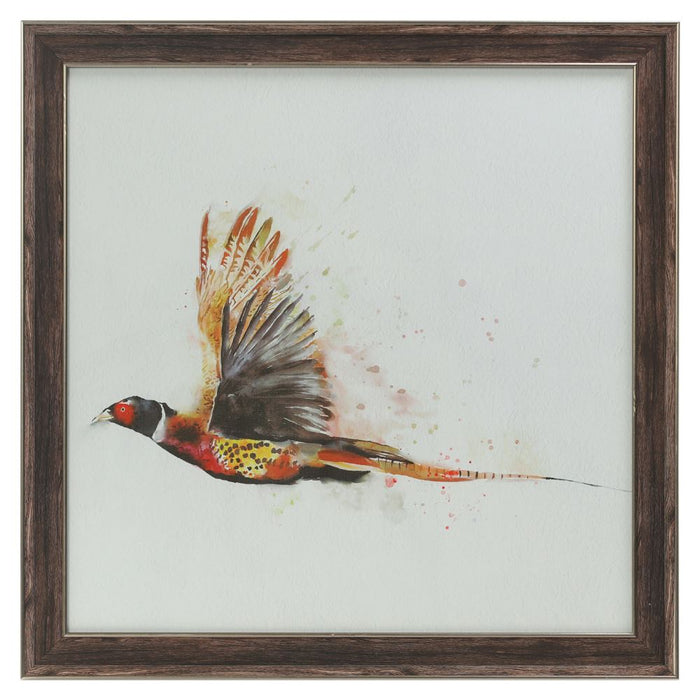 Woodland Flight Framed Pheasant Picture – 50x50cm