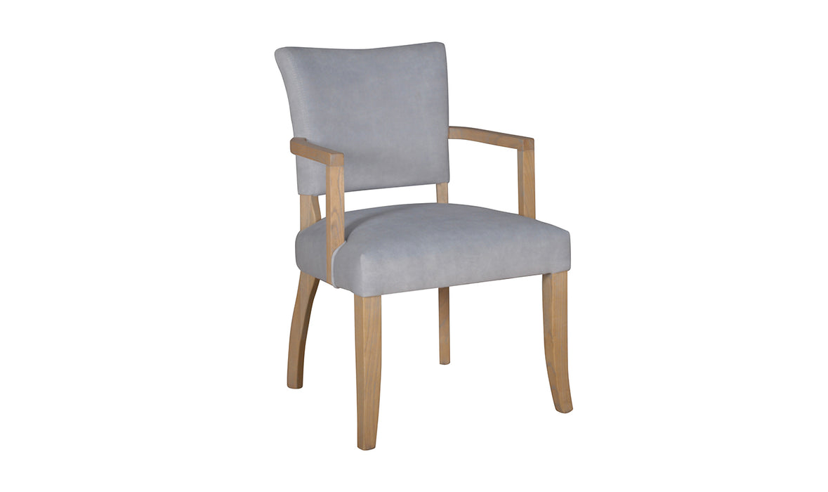 Duke Velvet With Arms Dining Chair Blue