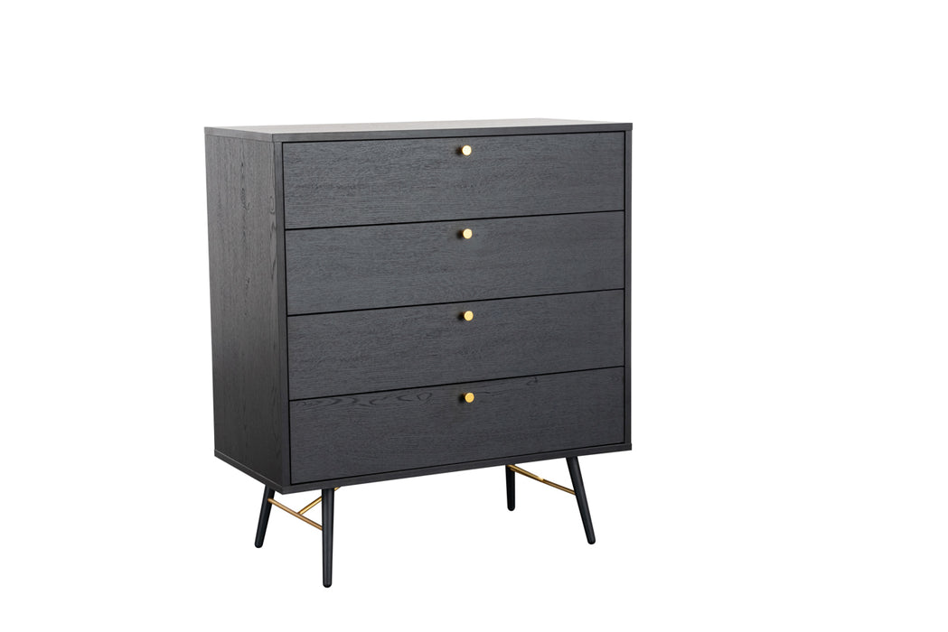 Barcelona 4 Drawer Chest of Drawers Black