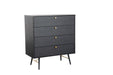 Barcelona 4 Drawer Chest of Drawers Black