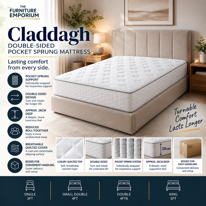 Claddagh Double-Sided Pocket Sprung Mattress