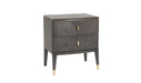 Diletta 2 Drawer Bedside Table Ebony