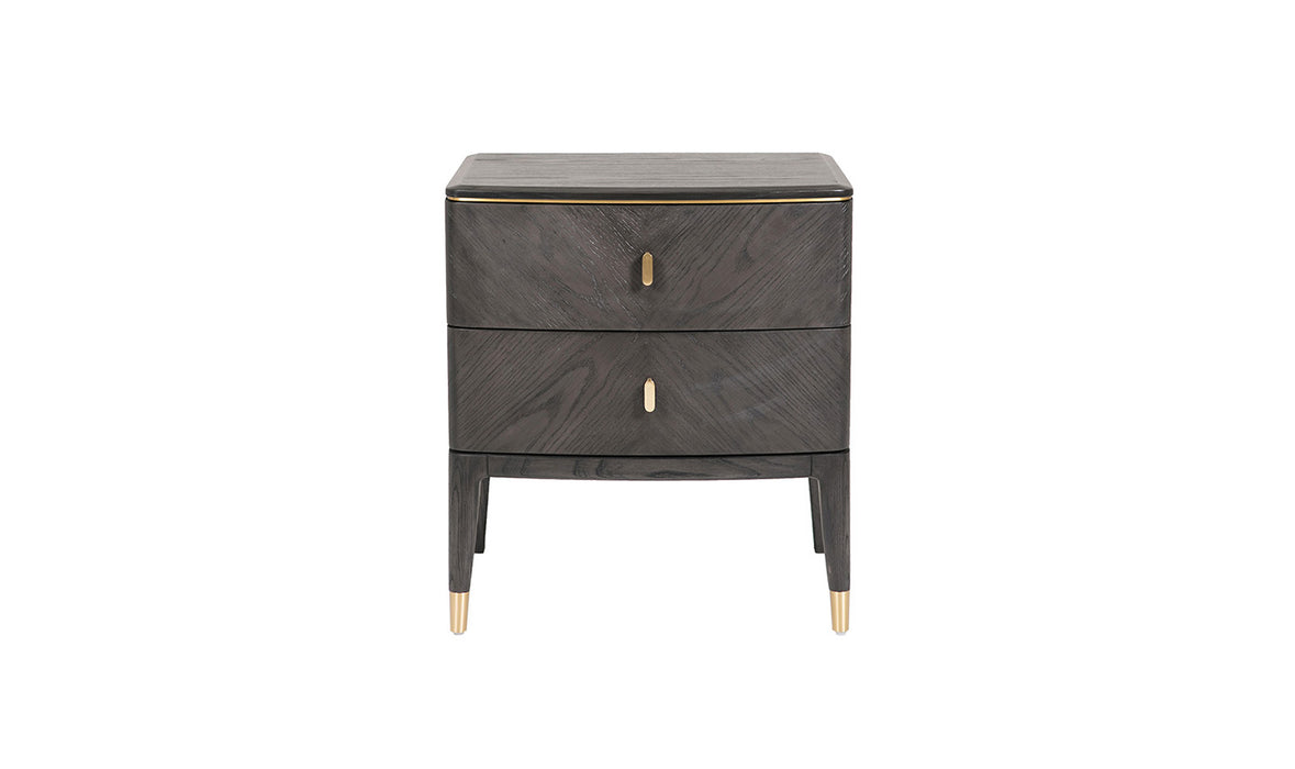 Diletta 2 Drawer Bedside Table Ebony