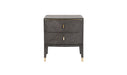 Diletta 2 Drawer Bedside Table Ebony