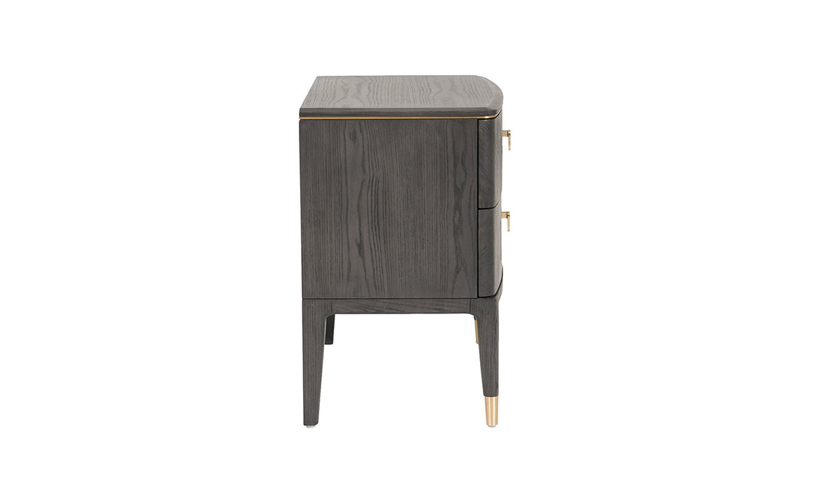 Diletta 2 Drawer Bedside Table Ebony