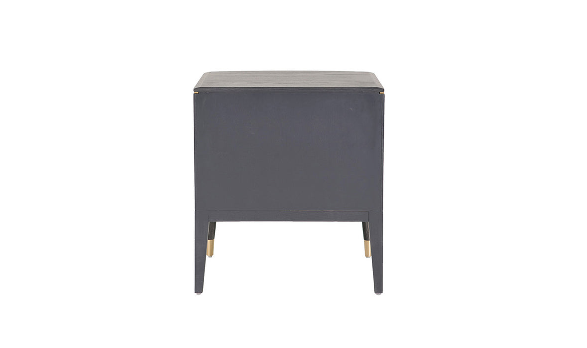Diletta 2 Drawer Bedside Table Ebony