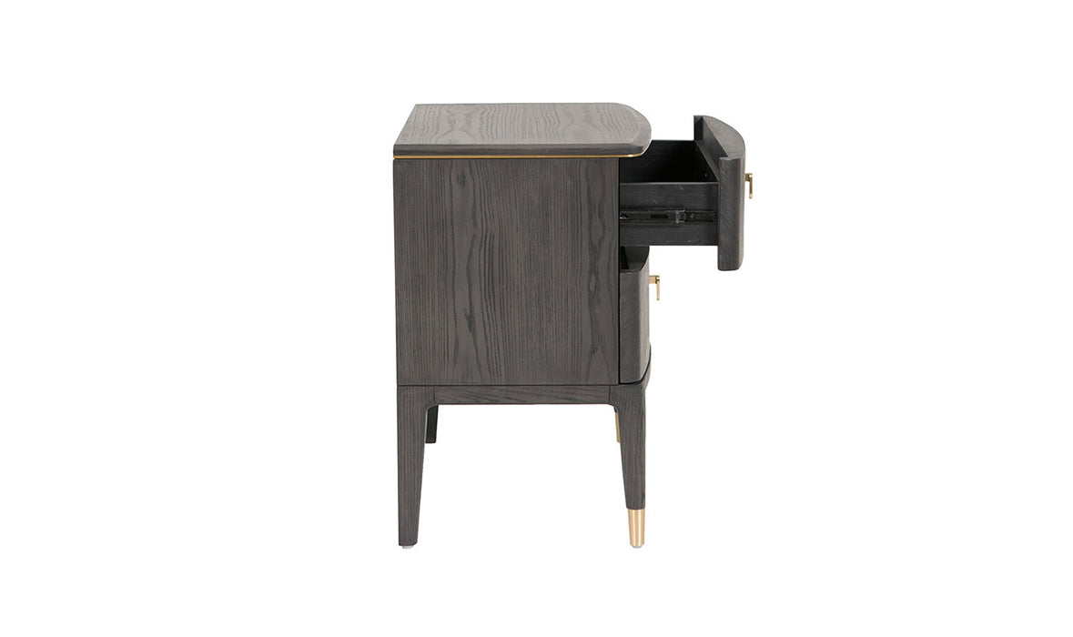 Diletta 2 Drawer Bedside Table Ebony