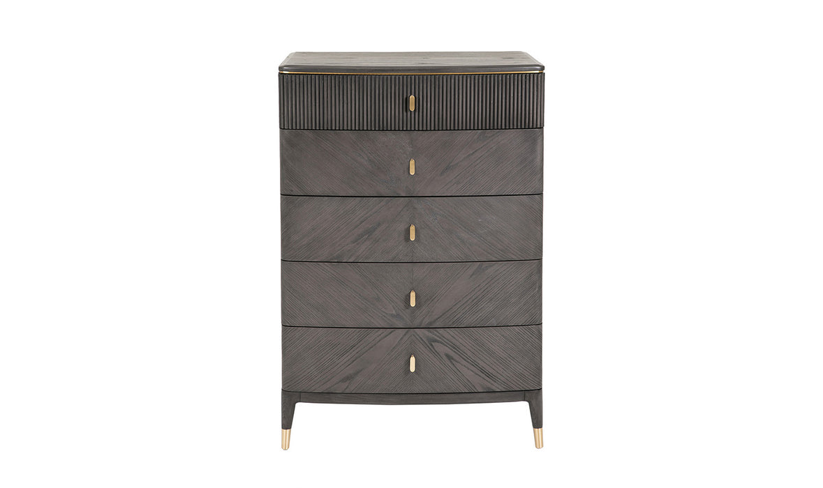 Diletta 5 Drawer Chest of Drawers Ebony