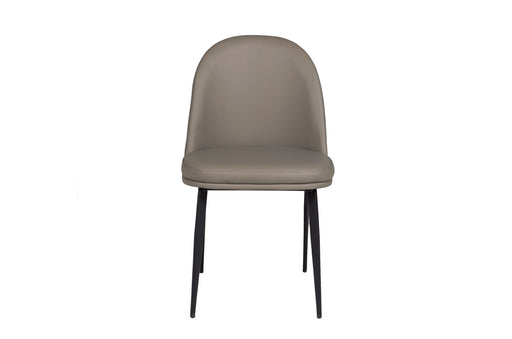 Valent Leather Dining Chair Grey